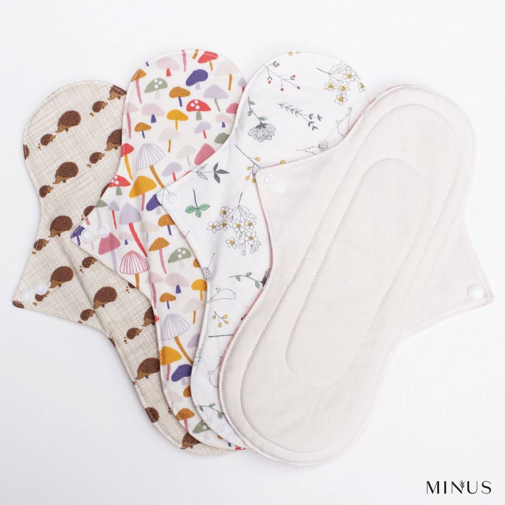 28cm Carefree Waterproof Pad Reusable Organic Cotton Cloth Menstrual Pad